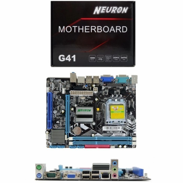 MOTHERBOARD NEURON G41 / MAINBOARD G 41 775 LGA DDR3 SATA 3GB/S - GARANSI RESMI