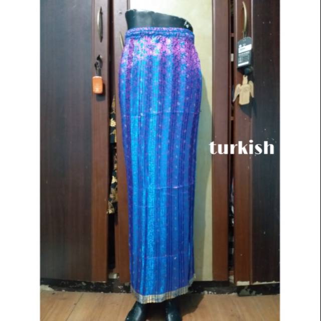 Rok songket plisket gramasi 2 warna