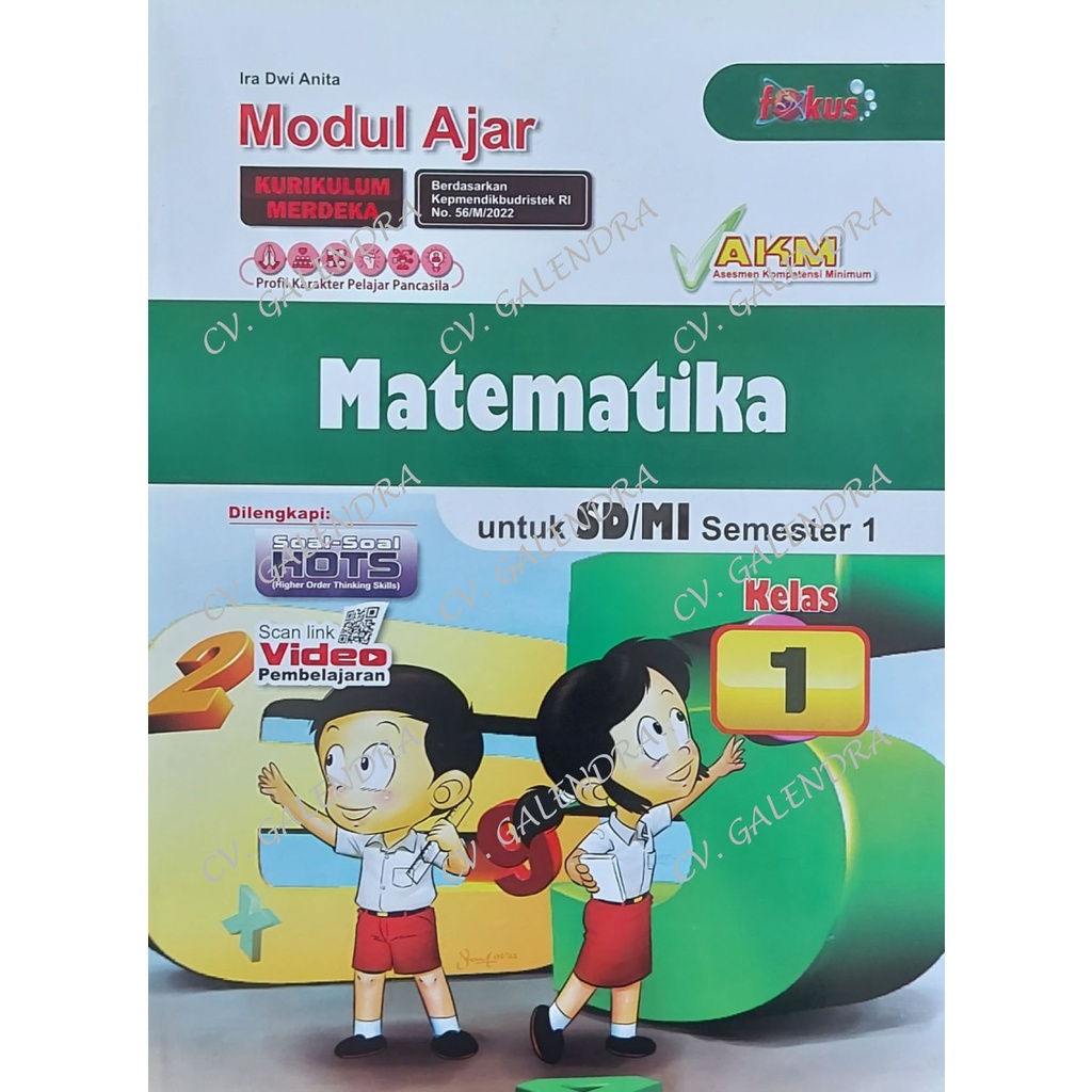 LKS Fokus Matematika SD/MI Kls 1 – Kurikulum Merdeka Semester 1