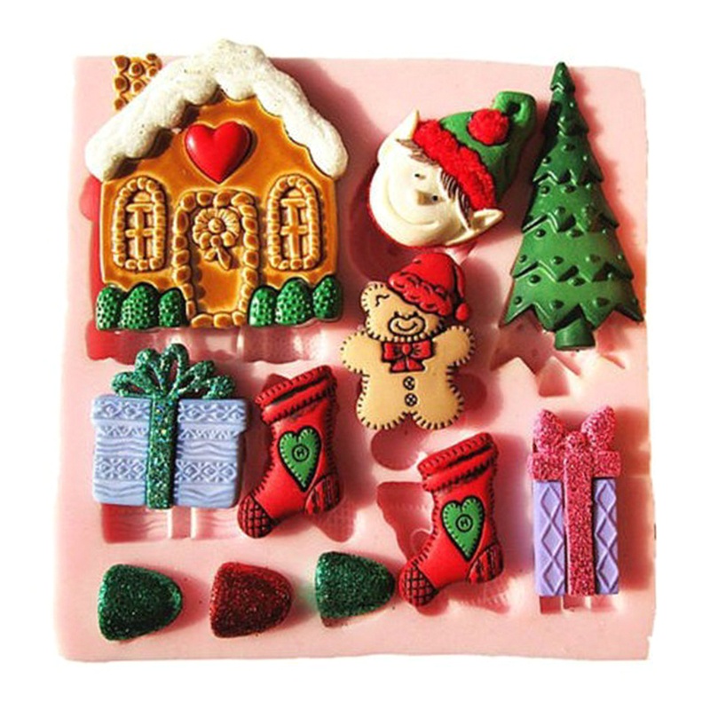 Zzz Cetakan Kue / Fondant / Cokelat Bahan Silikon Seri Natal Untuk Anak