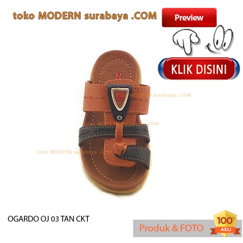 OGARDO OJ 03 TAN CKT sendal anak jepit casual flip flop sol empuk