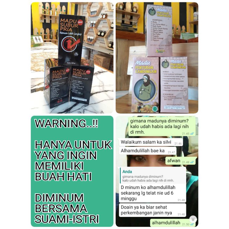 MADU PENYUBUR KANDUNGAN UNTUK PRIA DAN WANITA