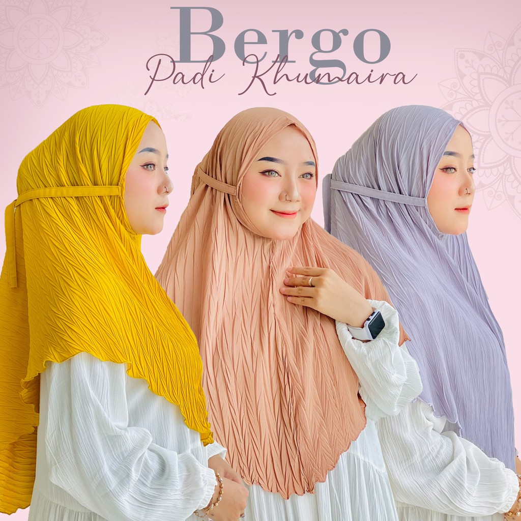 Hijab Bergo Plisket full Padi Khumaira Jilbab Maryam Plisket-2