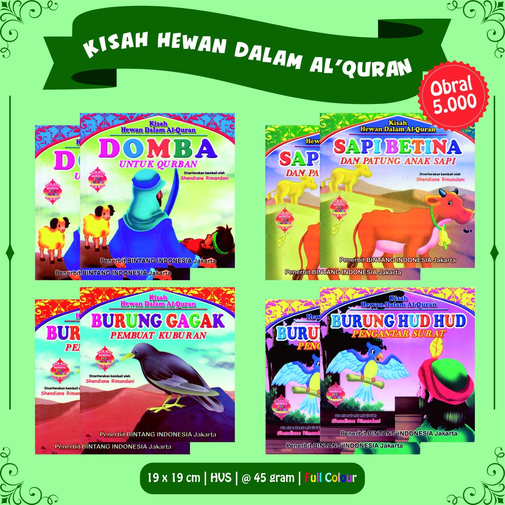 BUKU CERITA ANAK SERI KISAH HEWAN DALAM ALQURAN DOMBA BURUNG GAGAK SAPI