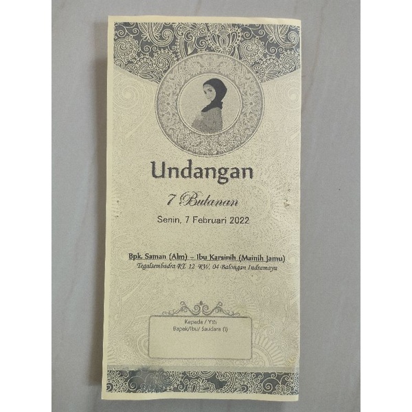 UDANGAN PALING MURAH , UNDANGAN Tahlil 100 hari, Mendak, 7 Bulan, Khitanan, Syukuran