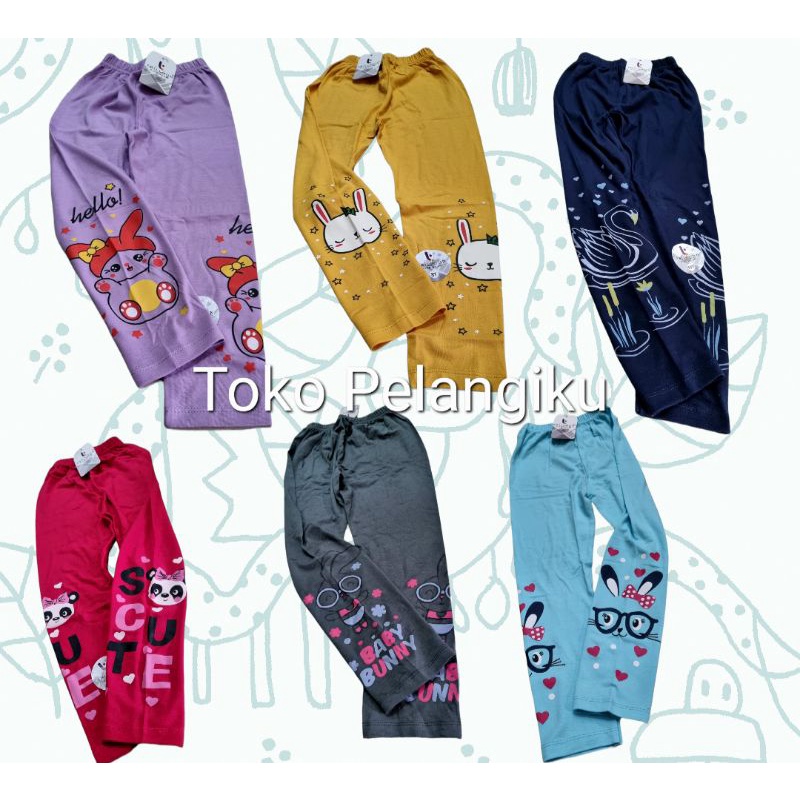 Legging anak perempuan Trilloon Legging Yasmin Cute size 6 sd 14T by Trillon Kids Wear