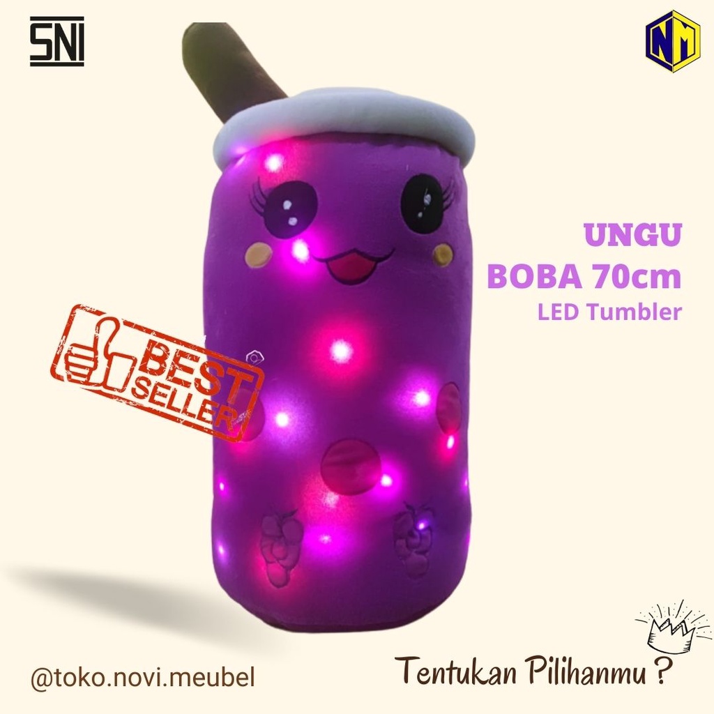 Boneka Boba Bantal Boba Giant Super Besar 70 cm LED SNI