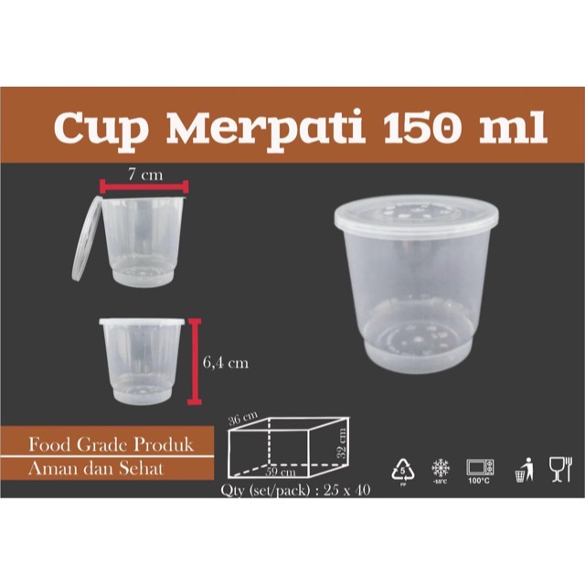 Gelas cup merpati Oti 150ml isi 25pcs - Gosend/Grab only !!!