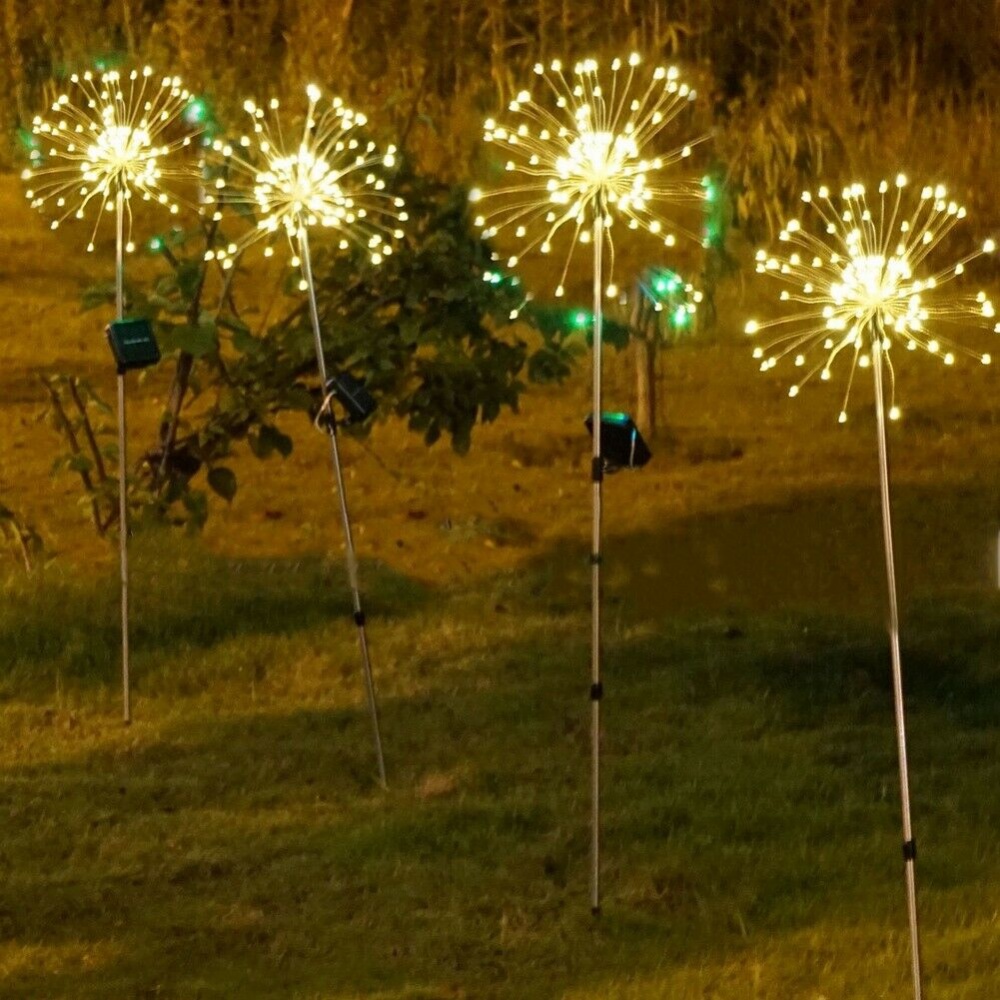 150/180 LED Lampu Solar lampu Natal Fireworks Lights String Warm Light Outdoor Solar Garden Decorative Lights / Waterproof