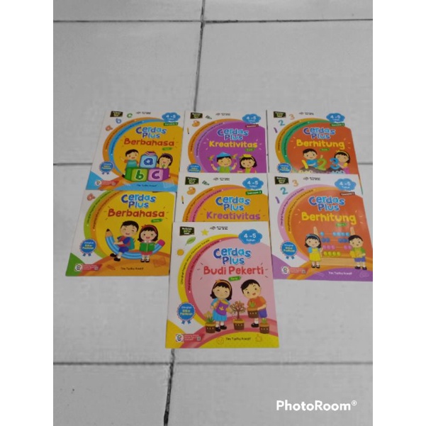 BUKU SERI PAKET CERDAS PLUS USIA 4-5 TAHUN K13 PAUD 7 BUKU ERLANGGA FOR KIDS