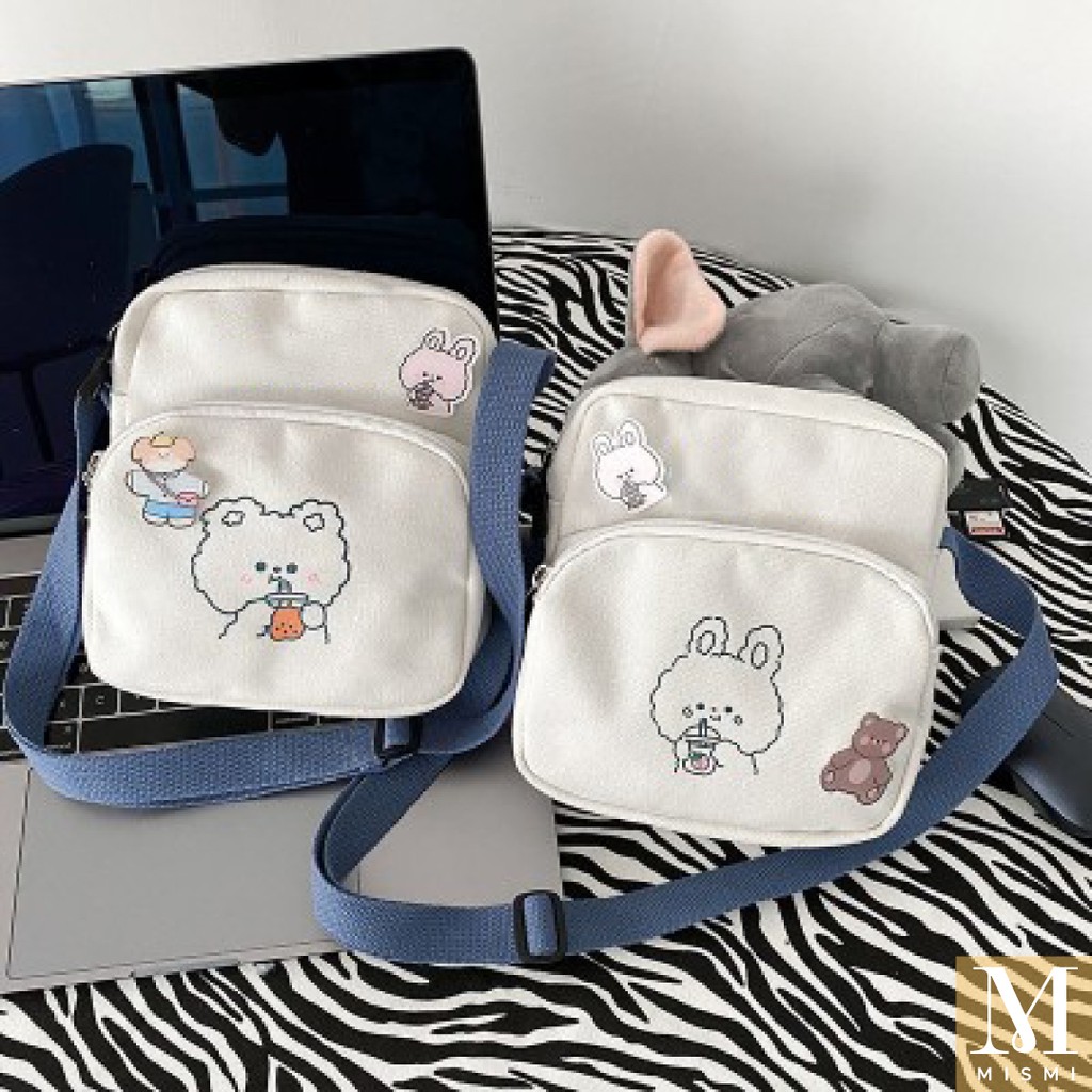 Mismi Noel Bag Tas Perempuan Tas Karakter Lucu Korea Tas Selempang Wanita Casual Trendy - 1L