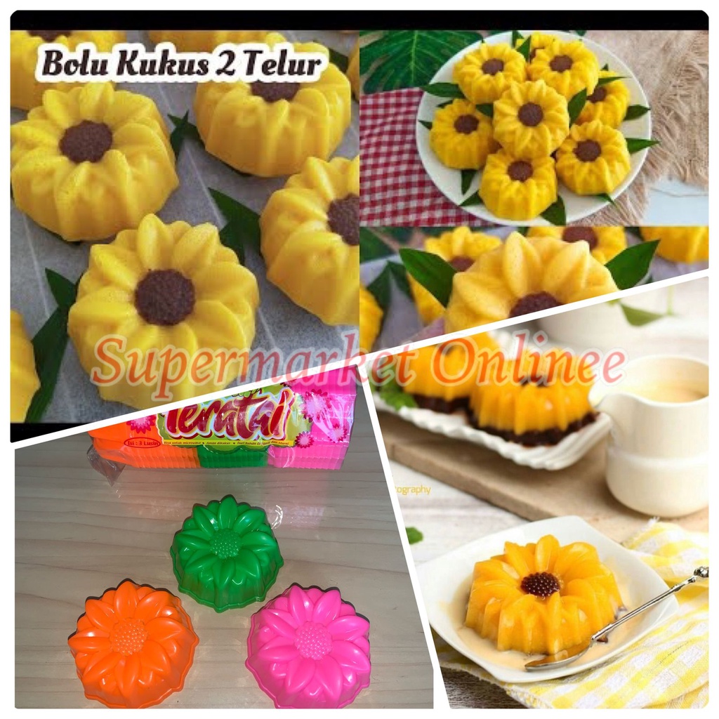 Cetakan Kue Agar Ager Loyang Mini Cup Jelly Coklat Puding Cake Mold Teratai Isi 12pcs
