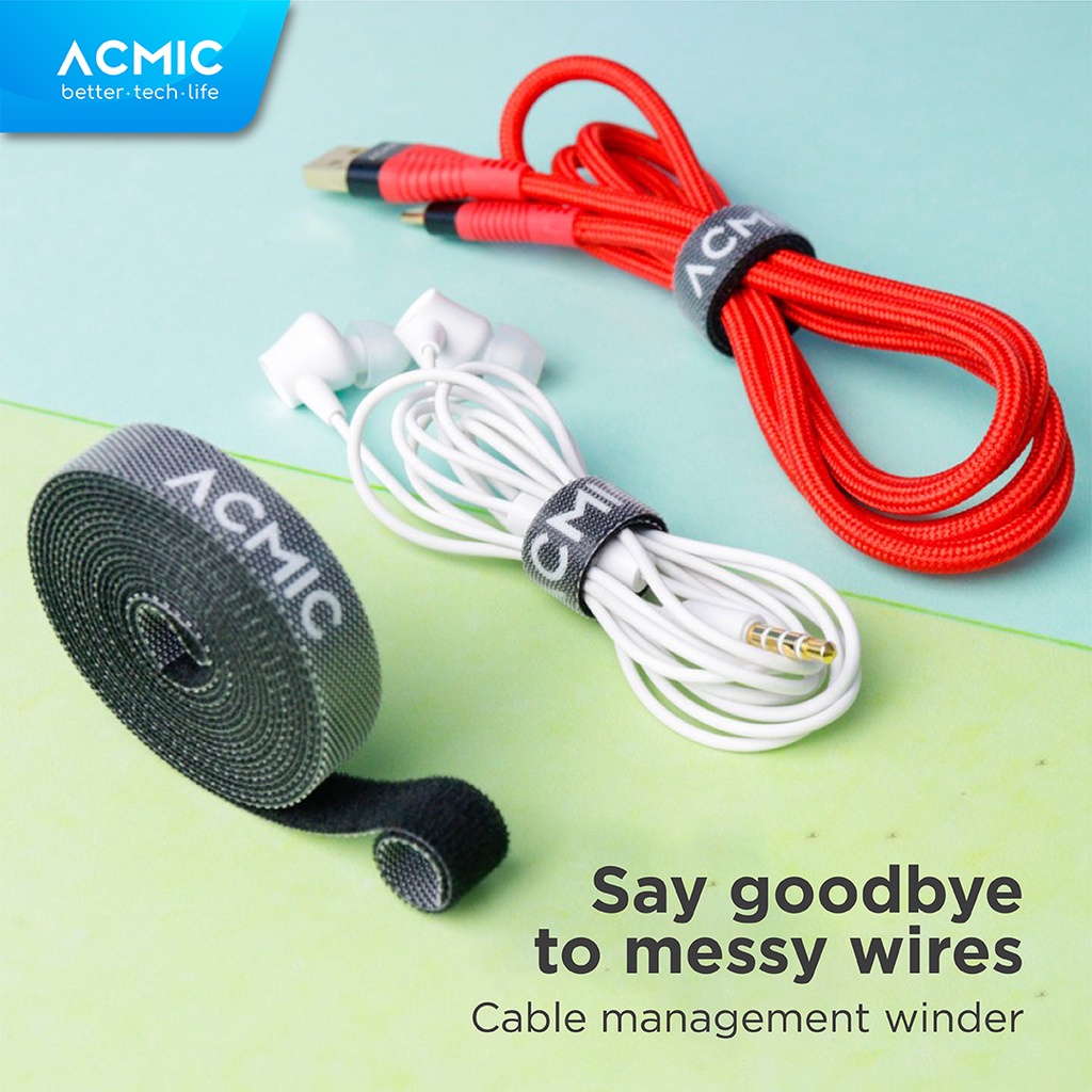 ACMIC STRAP CABLE TIE ORGANIZER Pengikat Perekat Kabel Holder