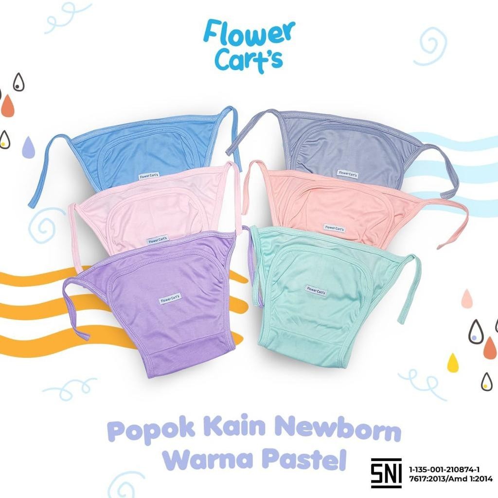 Popok Bayi Kain Flower Cart's SNI / Popok Baby Ikat