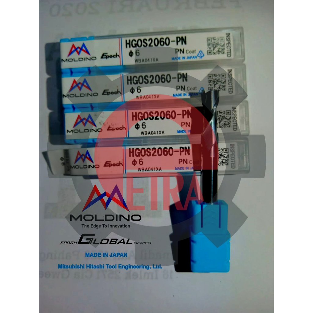 

ENDMILL 2 FLUTE 6 MM Moldino Jepang PN Coating Cutter Carbide Router