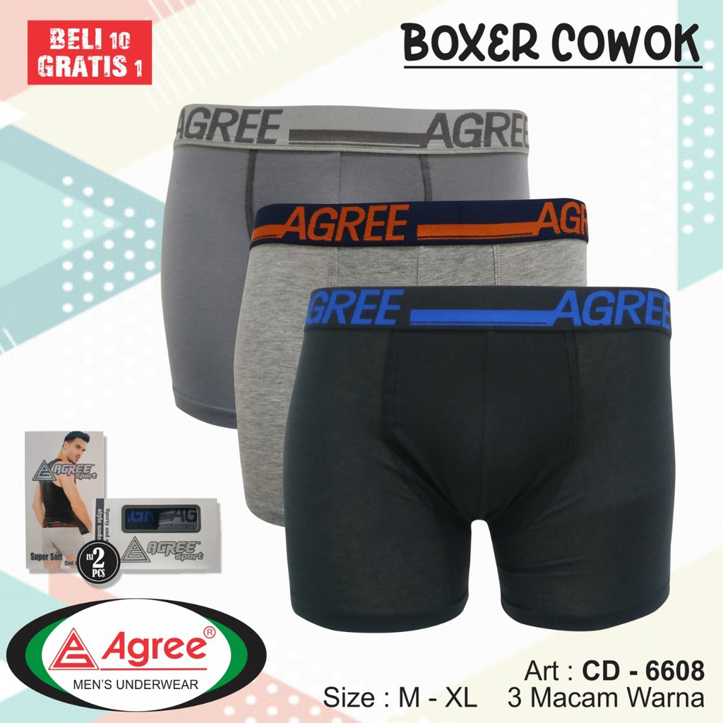 Rc 1pcs Agree Cd Celana dalam boxer sport pria super soft