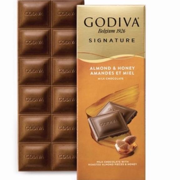 

GODIVA SIGNATURE DARK CHOCOLATE ALMOND HONEY / COKLAT GODIVA 90GR DC51C1215