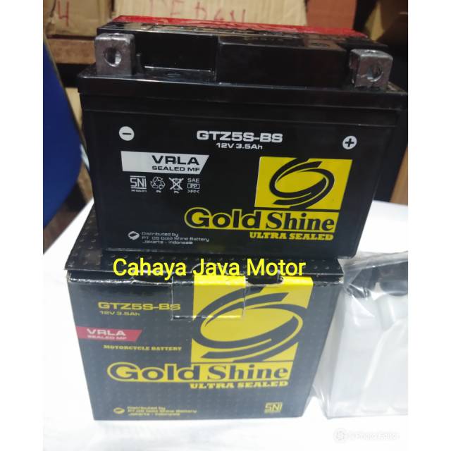 Aki kering GS Gold shine Gtz 5s untuk motor beat vario 110 supra x 125 karisma shogun 125 vixion
