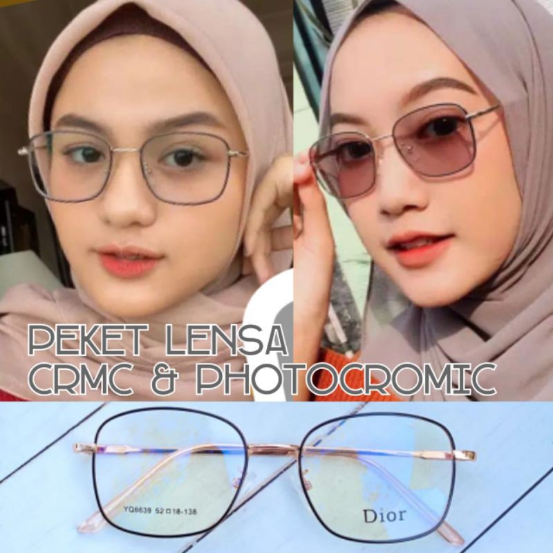 (COD) 1KACAMATA MINUS + LENSA PHOTOCROMIC | KACAMATA WANITA DAN PRIA 6639| KACA MATA MINUS | KACAMAT