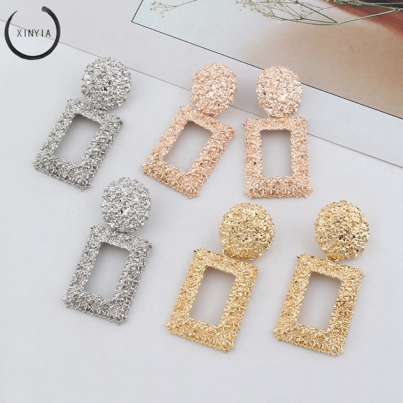 Anting korea anting panjang paduan segi empat