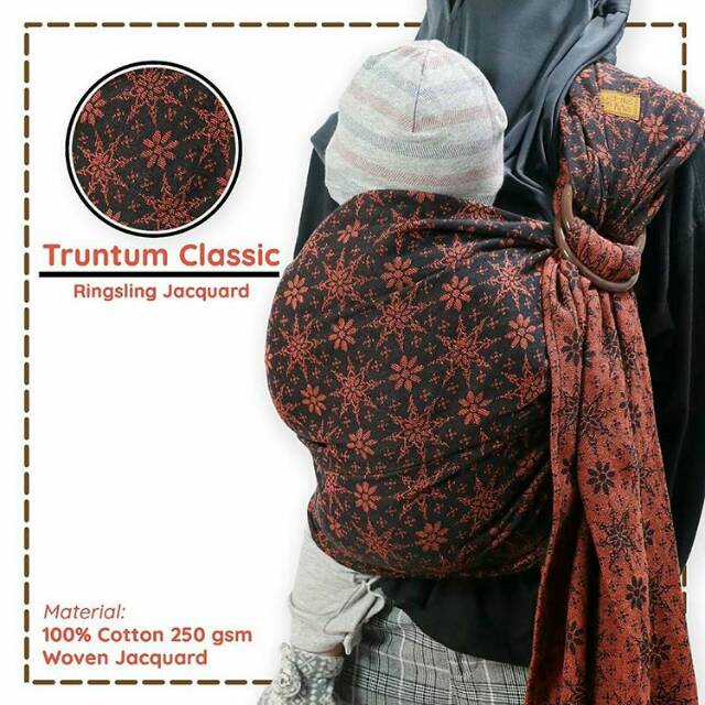 ( BISA COD ) Ringsling woven jacquard cuddleme / Premium    perlengkapan travelling / gendongan ring sling ringan untuk anak dan bayi posisi samping