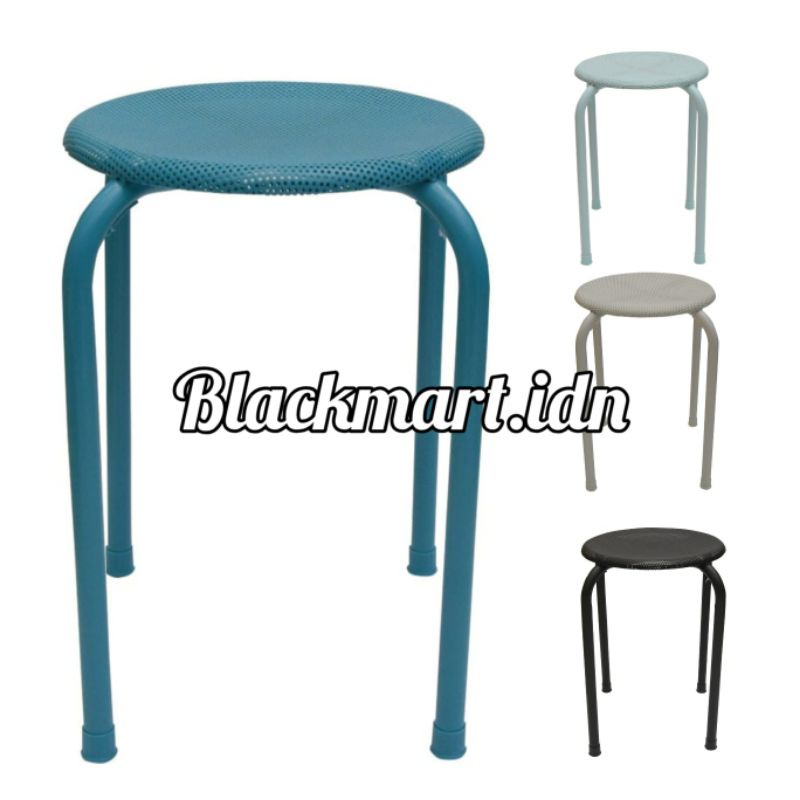 Informa Bangku Besi Metal - Outdoor Indoor Cafe Restoran Kantor taman kela Sekolah Kursi stool bar