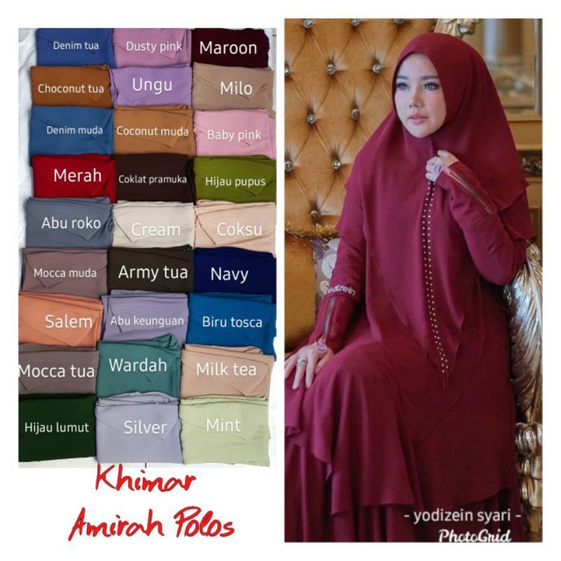 khimar amirah polos ori by yodizein