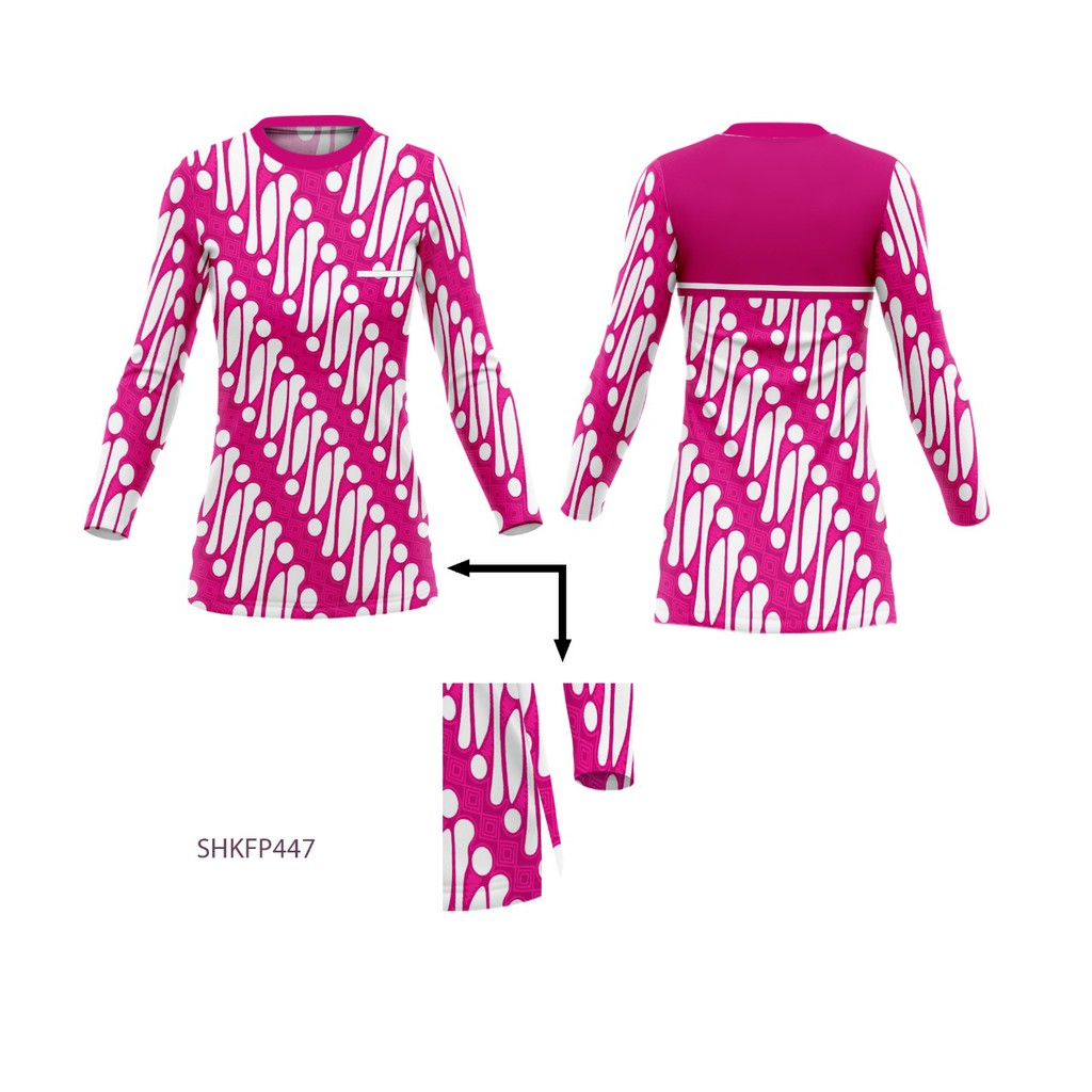 Kaos Baju Jersey Tunik Sport Olahraga Sepeda Gowes Motif Batik Custom SHKFP447