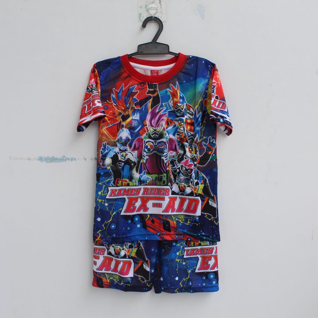 setelan anak kamen rider/kaos baju atasankamen rider size 2-12thn