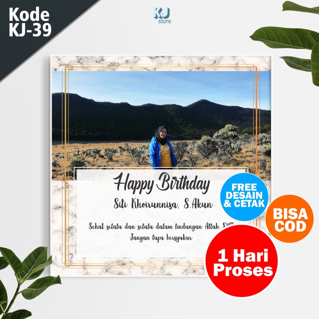  Cetak Wall decor Kado Wisuda Ulang  tahun  Nikah Custom 