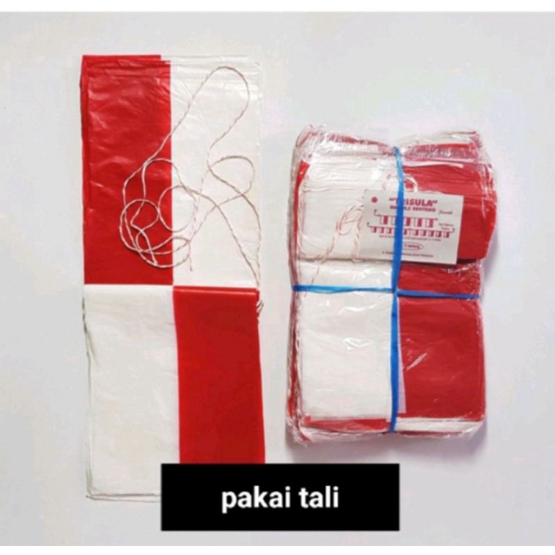 bendera plastik tali / bendera kantong