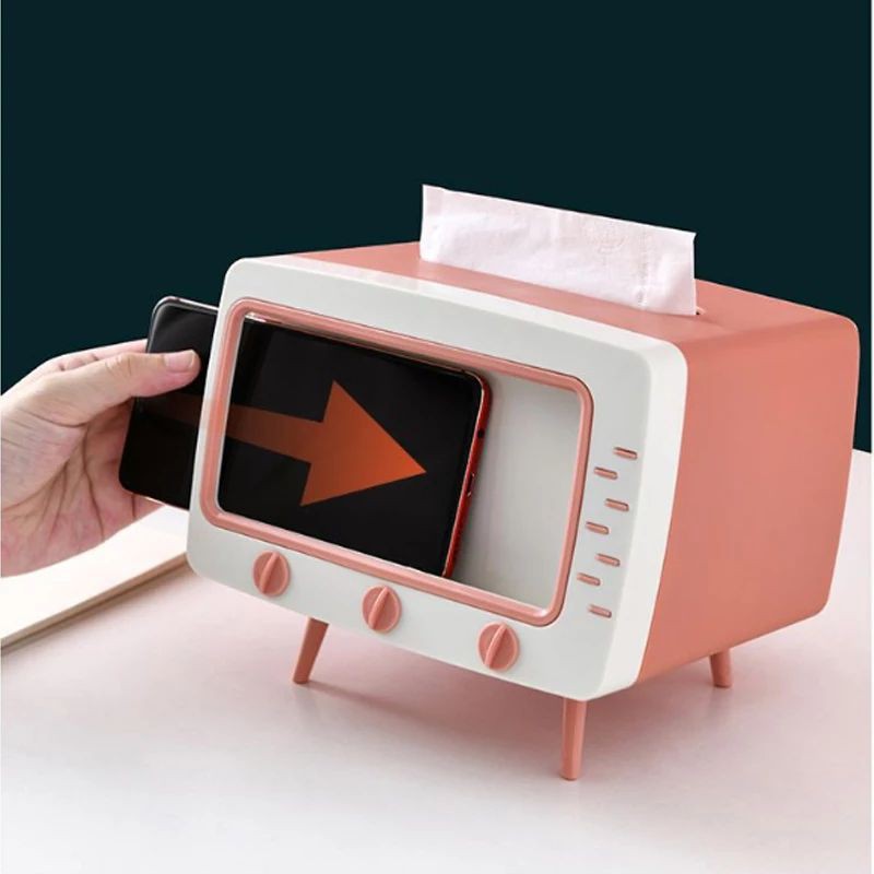 Tempat Tissue Model Tv Retro Kotak Tisu