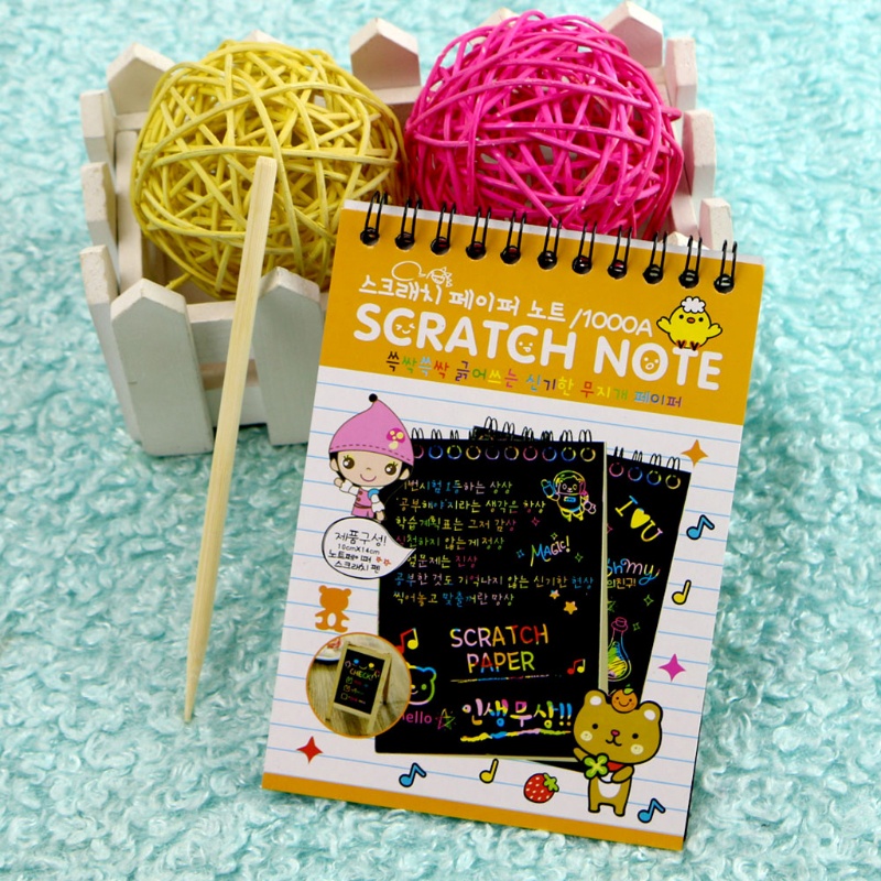 Mary Bantalan Note Art Scratch Off Pelangi Bermakna Color Book Pad Untuk Aktivitas Anak