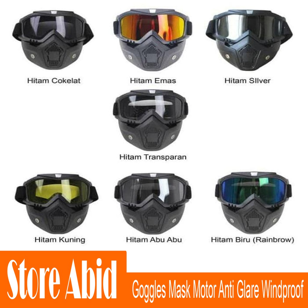 Goggle Mask / Google Masker / Kacamata Masker Motor Retro Windproof