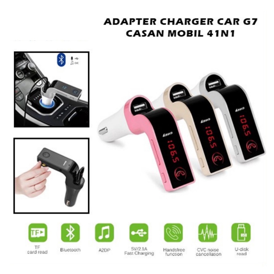 Trend-Car G7 FM Modulator Bluetooth with Car Charger Support Handsfree