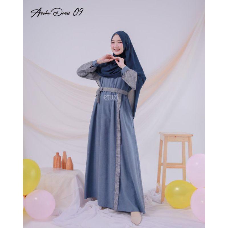 Etuzi gamis polos aecha dress