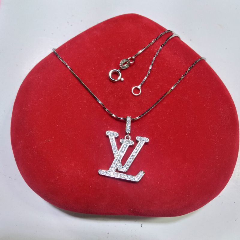 rante dan liontin lv perak 925