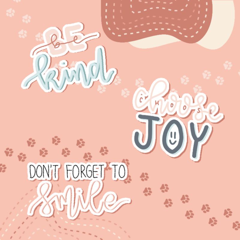 

Positivity Sticker Pack | Stiker Quote ♡ - PINK-BLUE