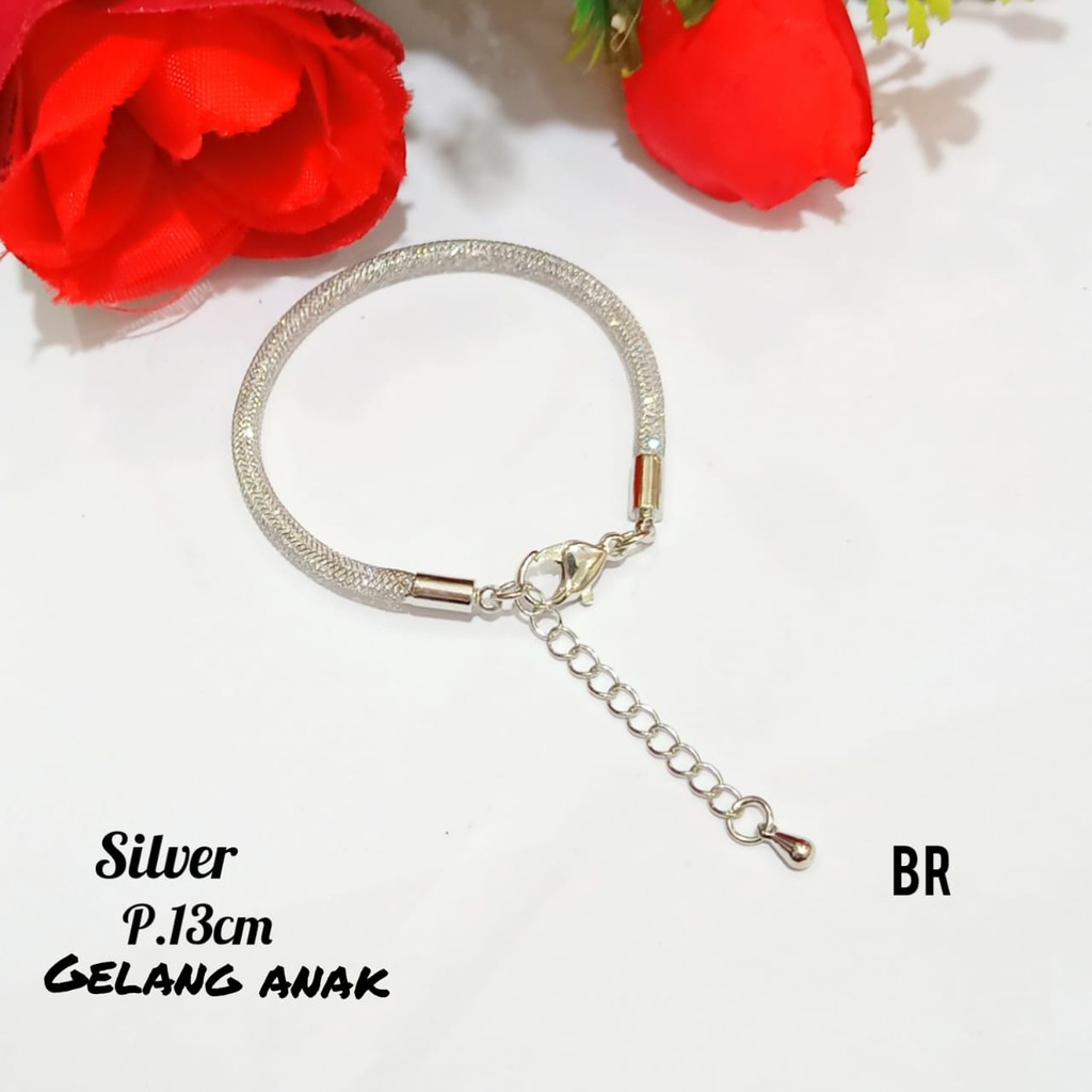 Gelang Anak Pandora gliter kunci udang, termurah varian warna silver,rosegold,gold Tidak karat (COD)