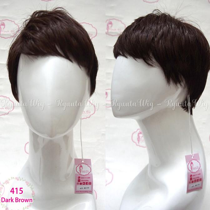 WIG SHORT Korean style ulzzang boy pendek pria cowo cowok Black Brown