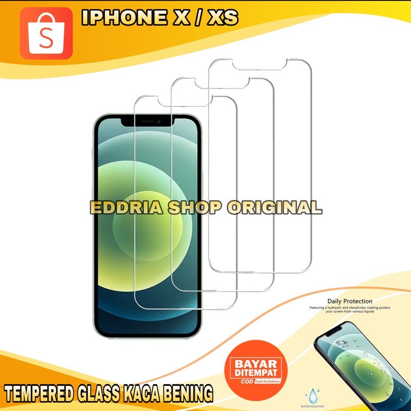 TEMPERED GLASS IPHONE X / XS NEW TRANSPARAN BENING