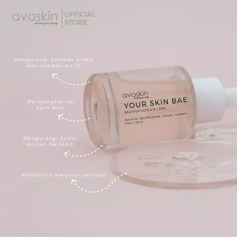 (BPOM) AVOSKIN Your Skin Bae Salicylic Acid 2% + Zinc Serum 30ml