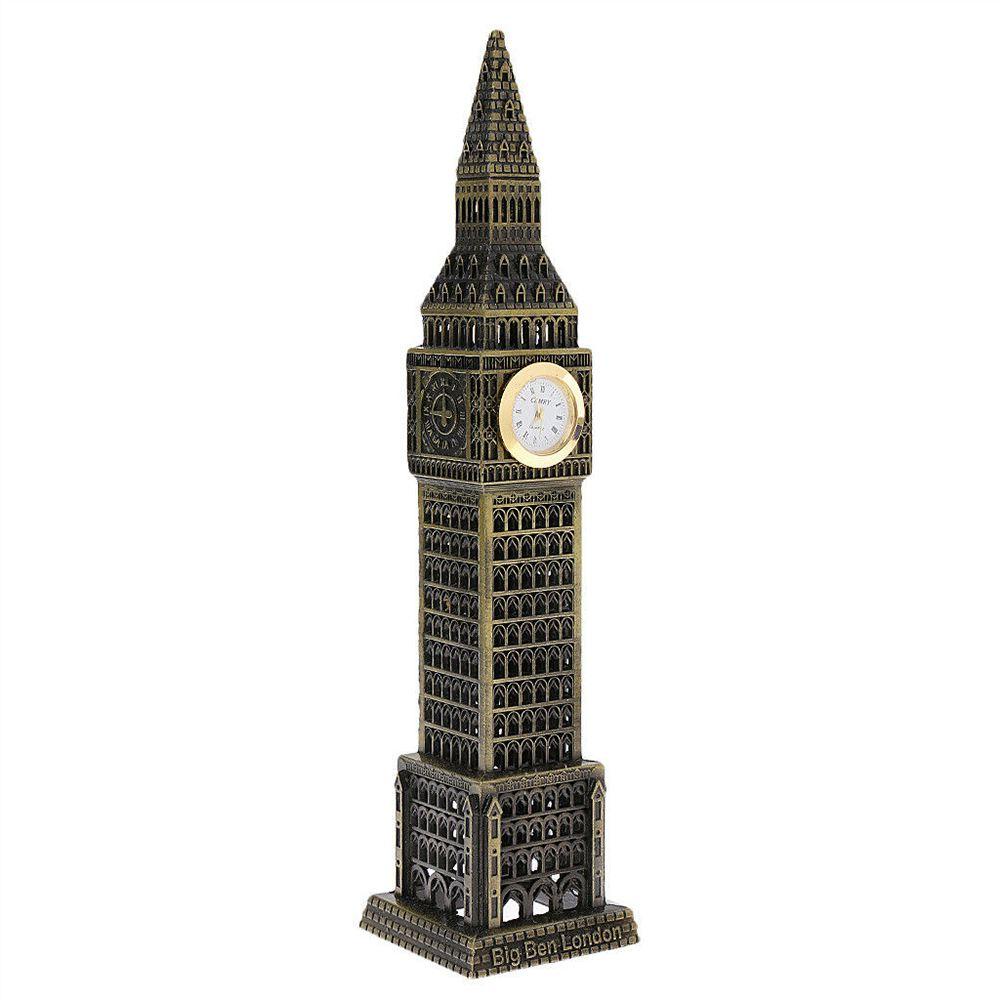 Suyo Ornamen Menara Big Ben Bahan Metal Untuk Dekorasi Meja