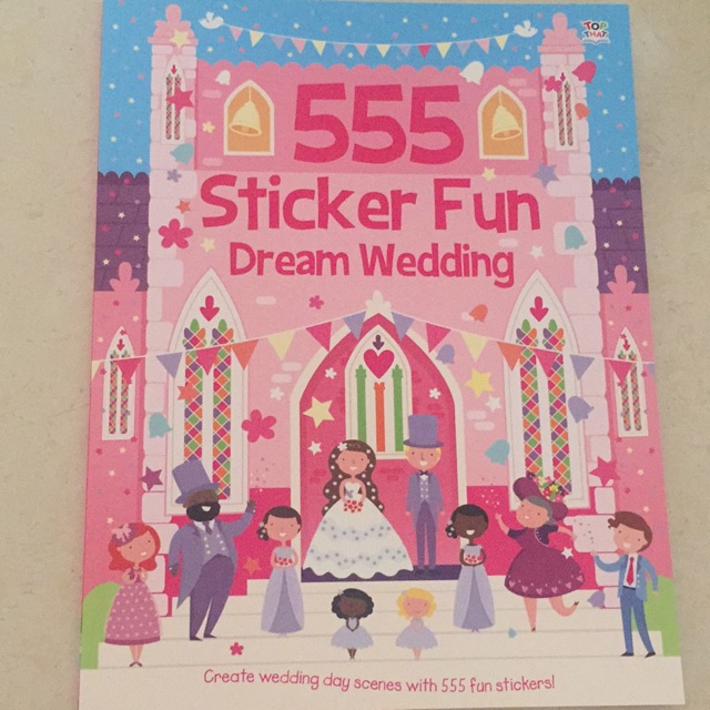 555 dream wedding pink princess fairy party girl barbie doll kado anak perempuan fun stickers queen
