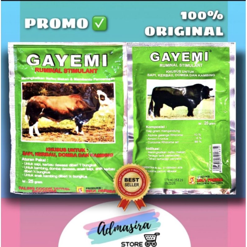 GAYEMI penambah nafsu makan sapi kerbau Domba kambing