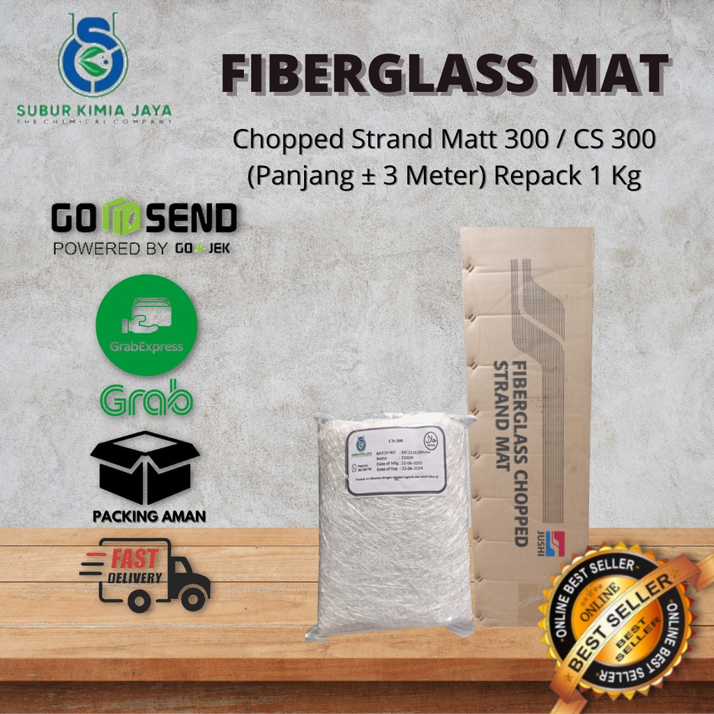 

FIBERGLASS / FIBER MAT / SERAT FIBER CS 300 1 KG Premium
