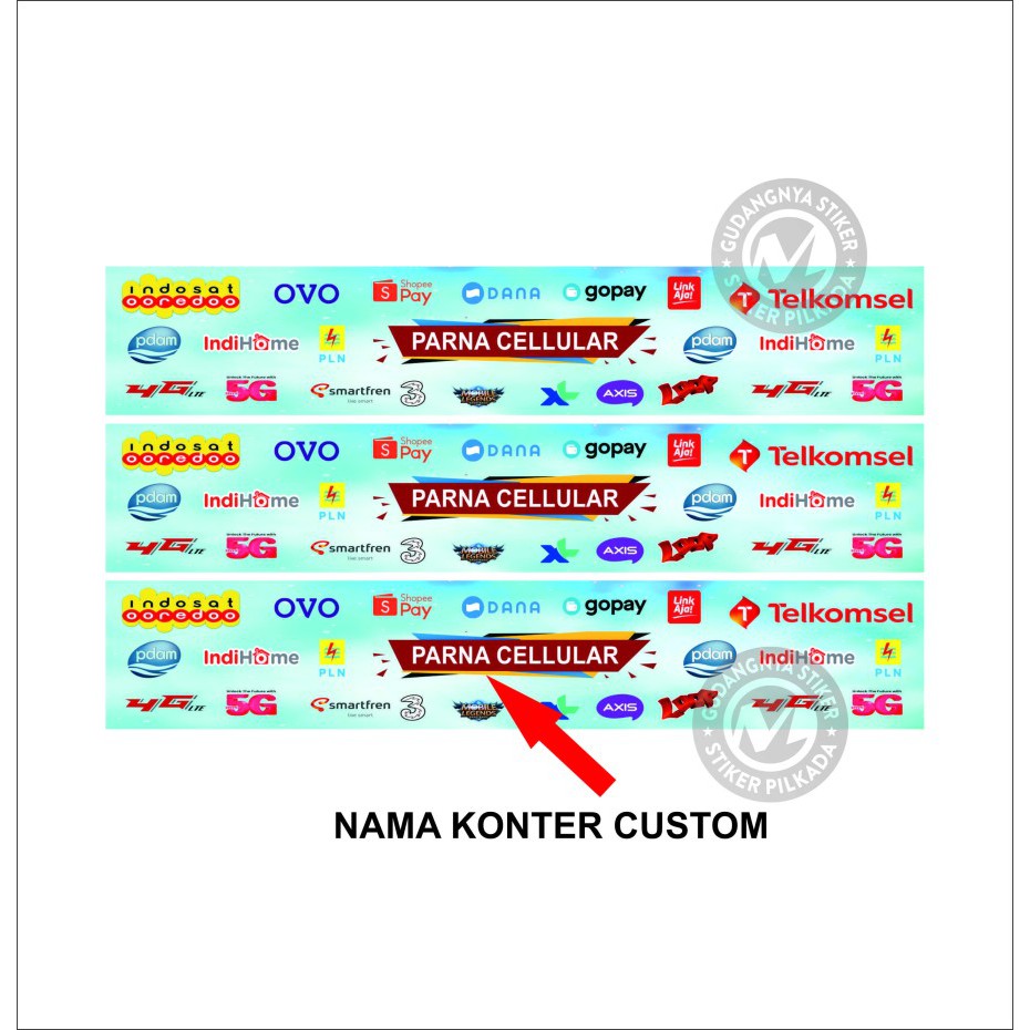 

STIKER HIASAN TEMPELAN ETALASE KONTER 47X5CM