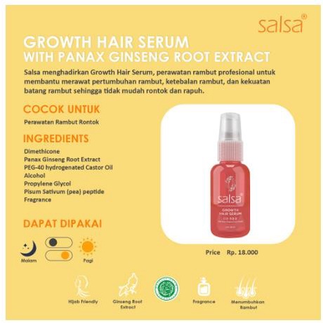 [HALAL] * NCC * Salsa Hair Serum Rose Instant Growth Keratin Repair Spray Serum Wangi Sepanjang Hari