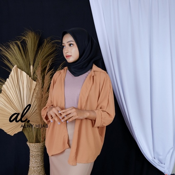 Alny Hijab - CARDIGAN YOLA BATWING BASIC OUTER ATASAN WANITA-YOLA COKSU