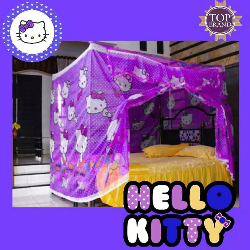 KELAMBU KOTAK MOTIF KARAKTER HELLO KITTY